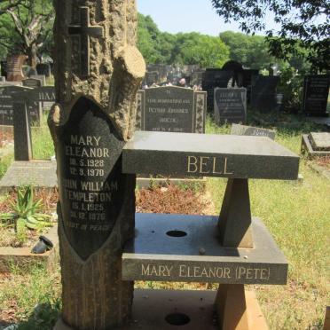 BELL John William Templeton 1925-1976 &amp; Mary Eleanor 1928-1970