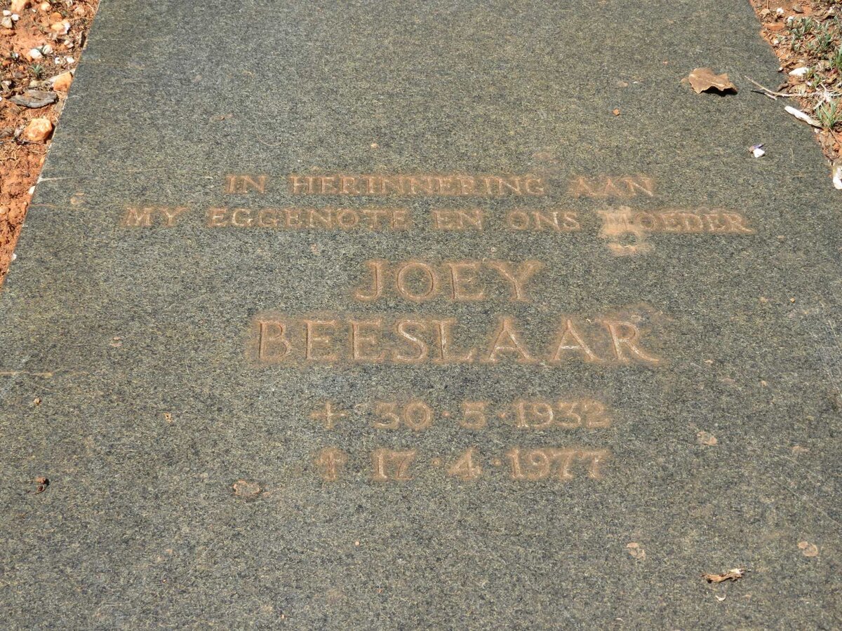 BEESLAAR Joey 1932-1977