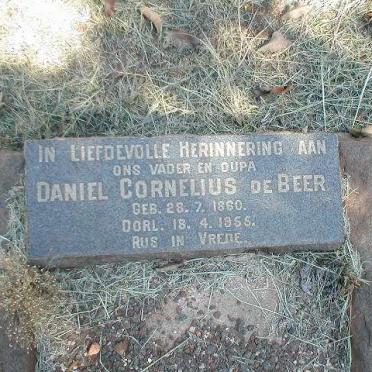 BEER Daniel Cornelius, de 1860-1955