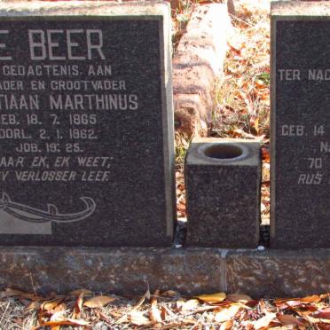 BEER Christiaan Marthinus, de 1865-1962 &amp; Susara Aletta VAN DEVENTER 1870-1959