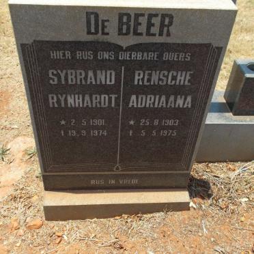 BEER Sybrand Rynhardt, de 1901-1974 &amp; Rensche Adriaana 1903-1975
