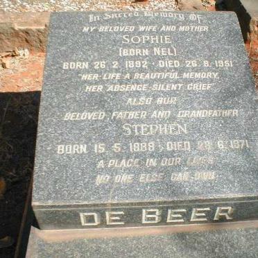 BEER Stephen, de 1888-1971 &amp; Sophie NEL 1892-1951