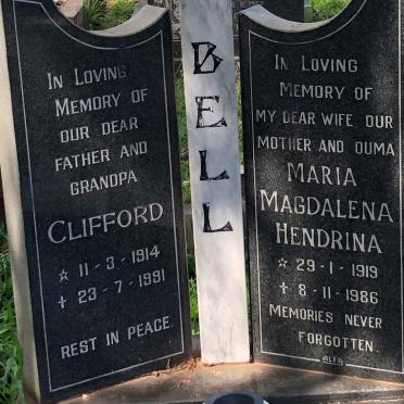 BELL Clifford 1914-1991 &amp; Maria Magdalena Hendrina 1919-1986