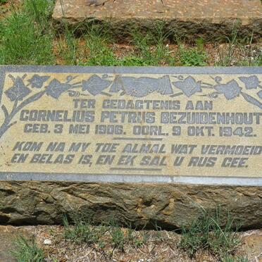 BEZUIDENHOUT Cornelius Petrus 1906-1942