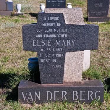 BERG Elsie Mary, van der 1917-1987