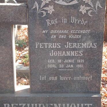 BEZUIDENHOUT Petrus Jeremias Johannes 1921-1961