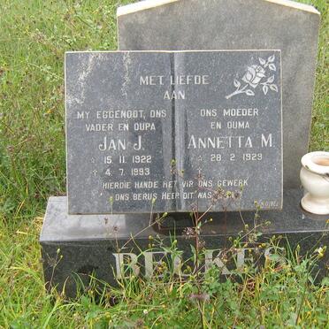 BEUKES Jan J. 1922-1993 &amp; Annetta M. 1929-