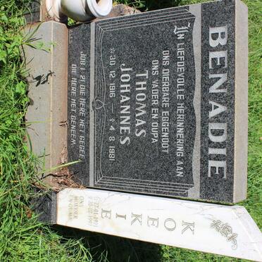 BENADIE Thomas Johannes 1916-1981