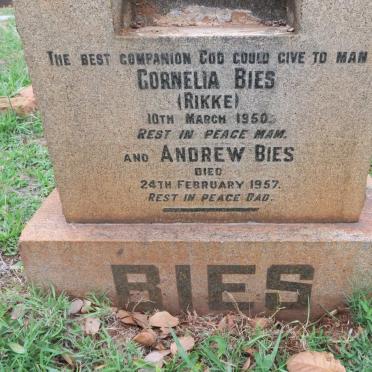 BIES Andrew -1957 &amp; Cornelia RIKKE -1950