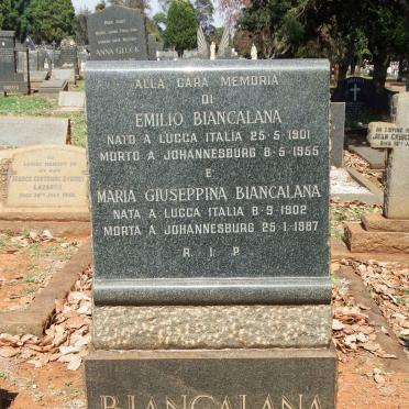BIANCALANA Emilio 1901-1955 &amp; Maria Giuseppina 1902-1987