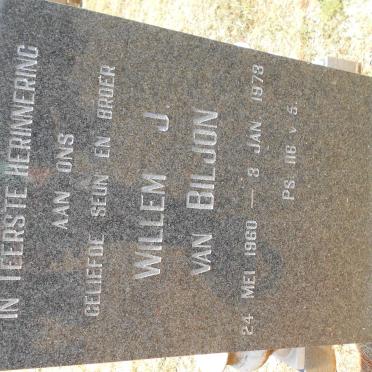 BILJON Willem J., van 1960-1973