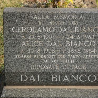 BIANCO Gerolamo, dal 1907-1984 &amp; Alice 1908-1984