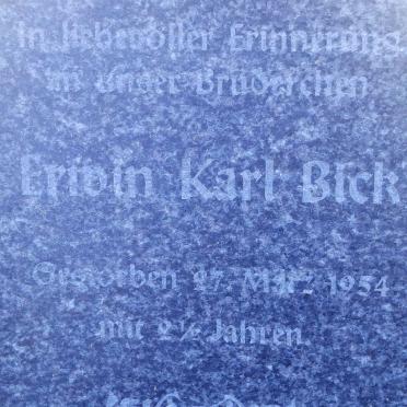 BICK Erwin Karl -1954