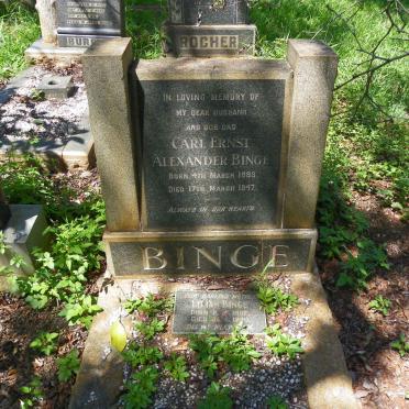 BINGE Carl Ernst Alexander 1893-1947 &amp; Lilian 1902-1970