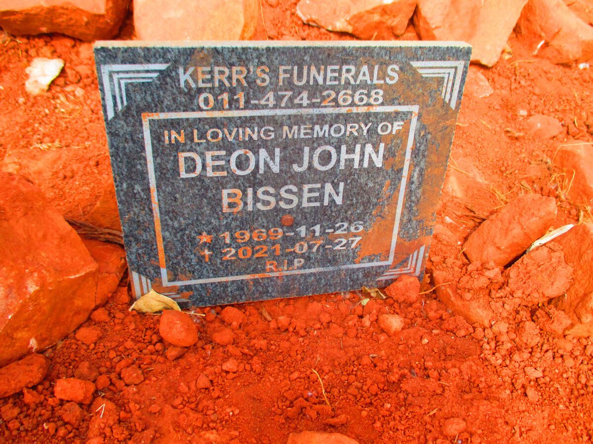 BISSEN Deon John 1969-2021