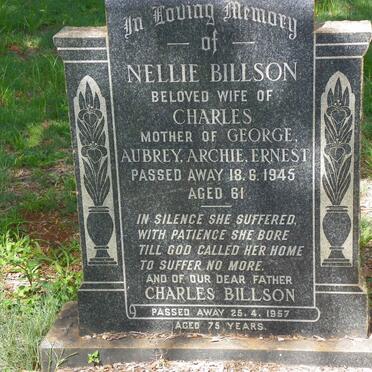 BILLSON Charles -1957 &amp; Nellie -1945