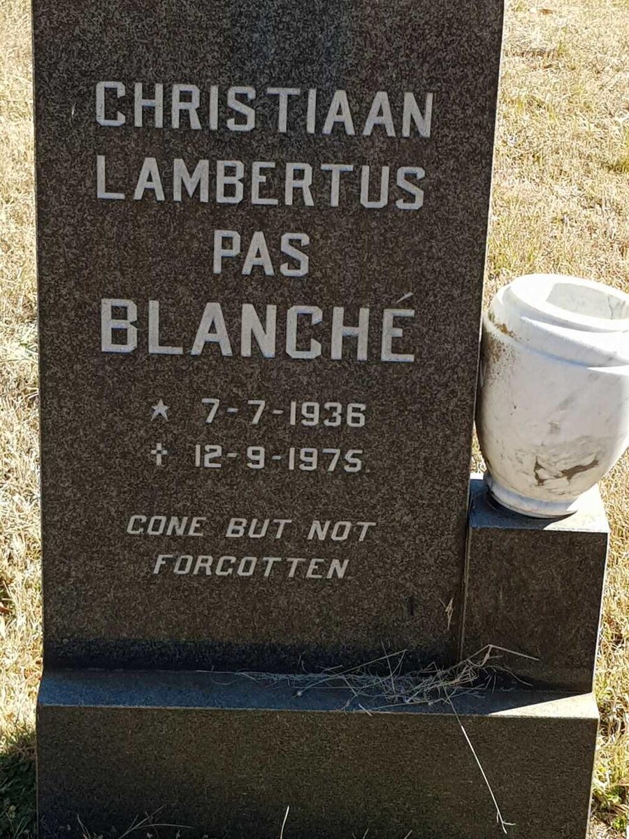 BLANCHÉ Christiaan Lambertus Pas 1936-1975