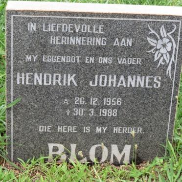 BLOM Hendrik Johannes 1956-1988