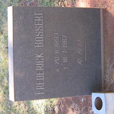 BOSSERT Frederick 1893-1967