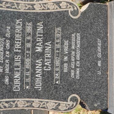 BOUWER Cornelius Frederick 1908-1965 &amp; Johanna Martina Catrina 1907-1976