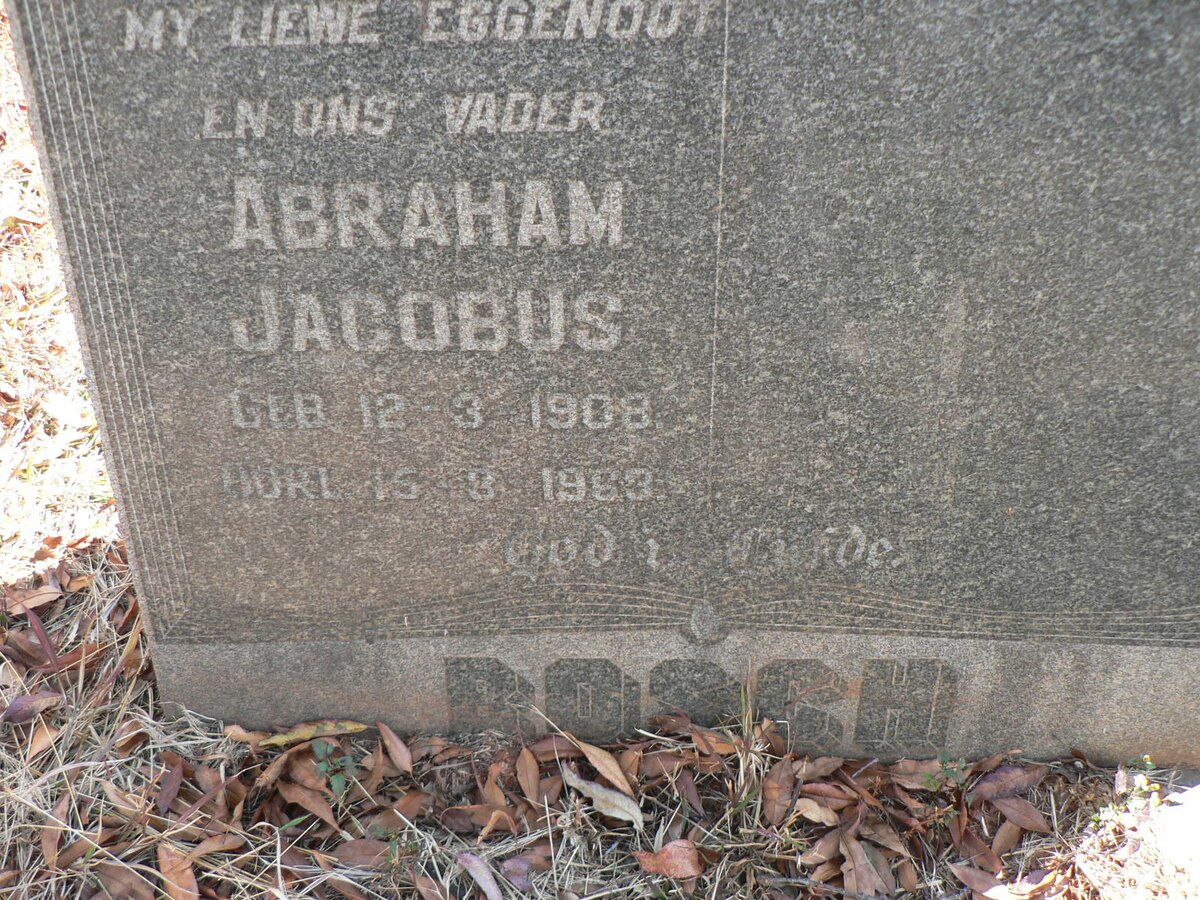 BOSCH Abraham Jacobus 1908-1963