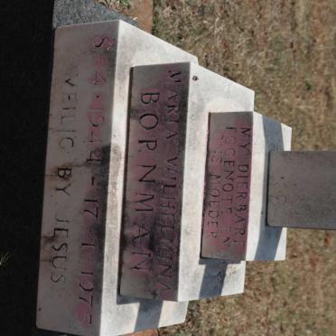 BORNMAN Maria Wilhelmina 1944-1975