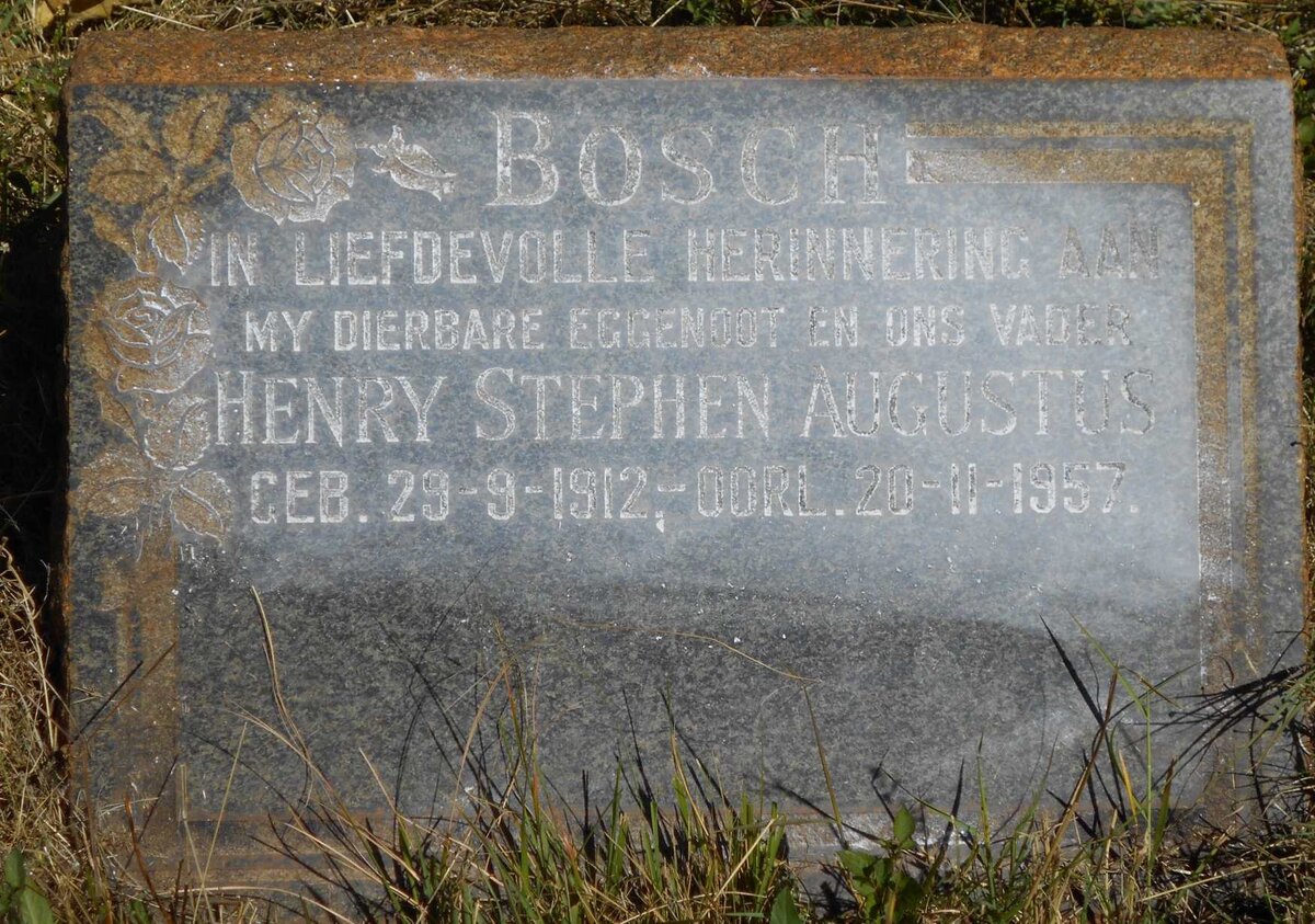 BOSCH Henry Stephen Augustus 1912-1957