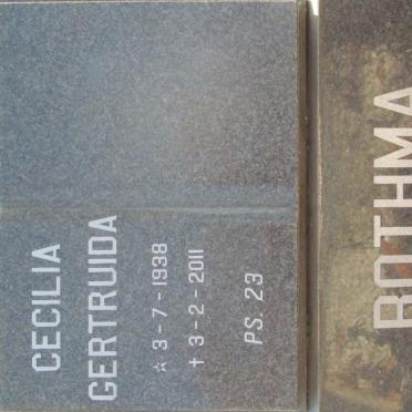 BOTHMA Cecilia Gertuida 1938-2011
