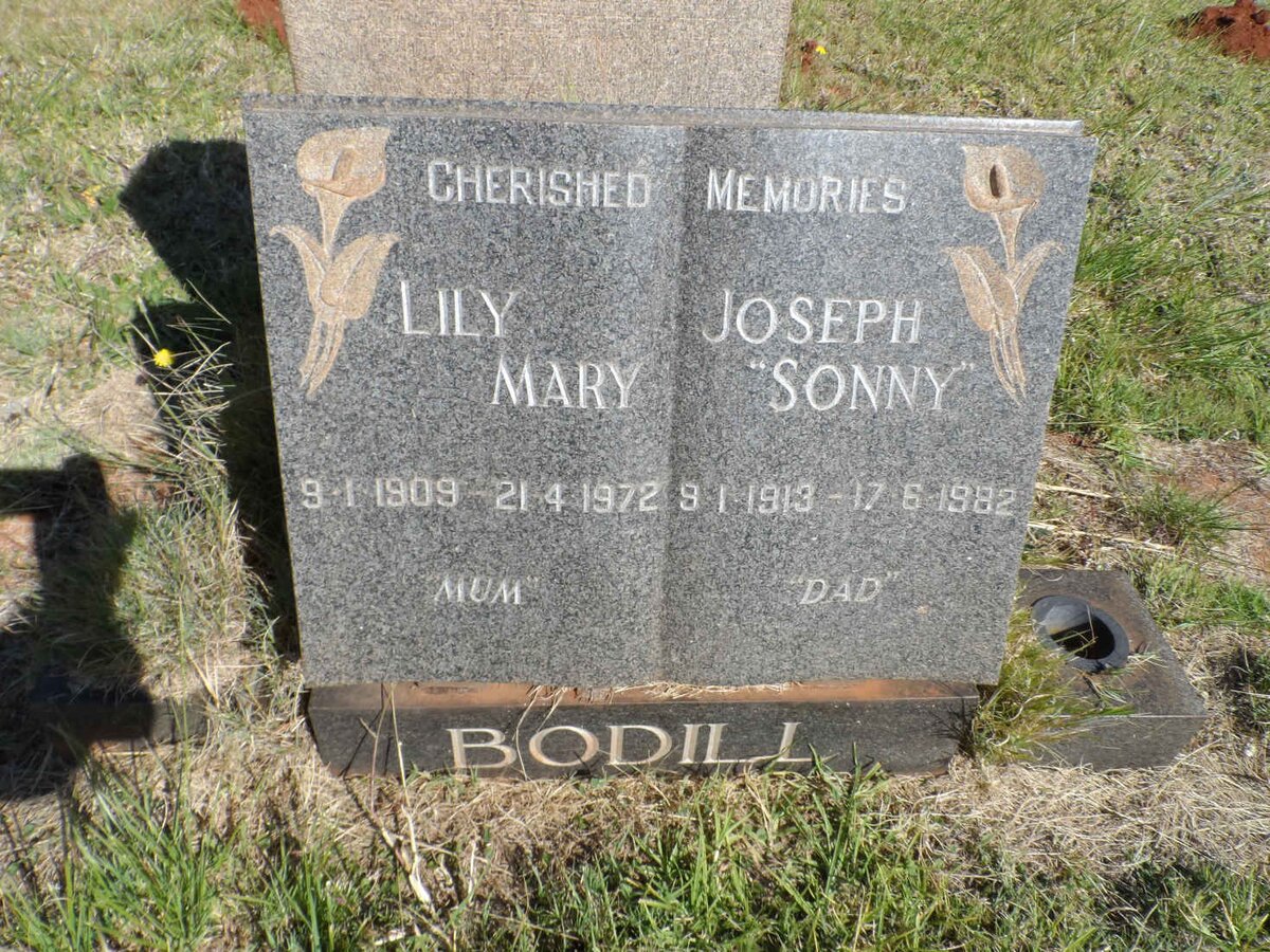 BODILL Joseph 1913-1982 &amp; Lily Mary 1909-1972