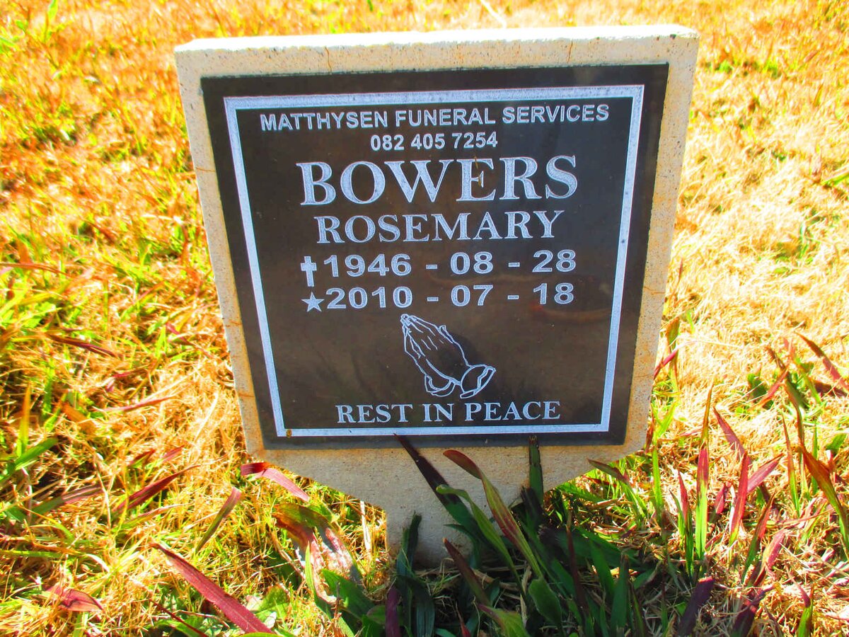 BOWERS Rosemary 1946-2010