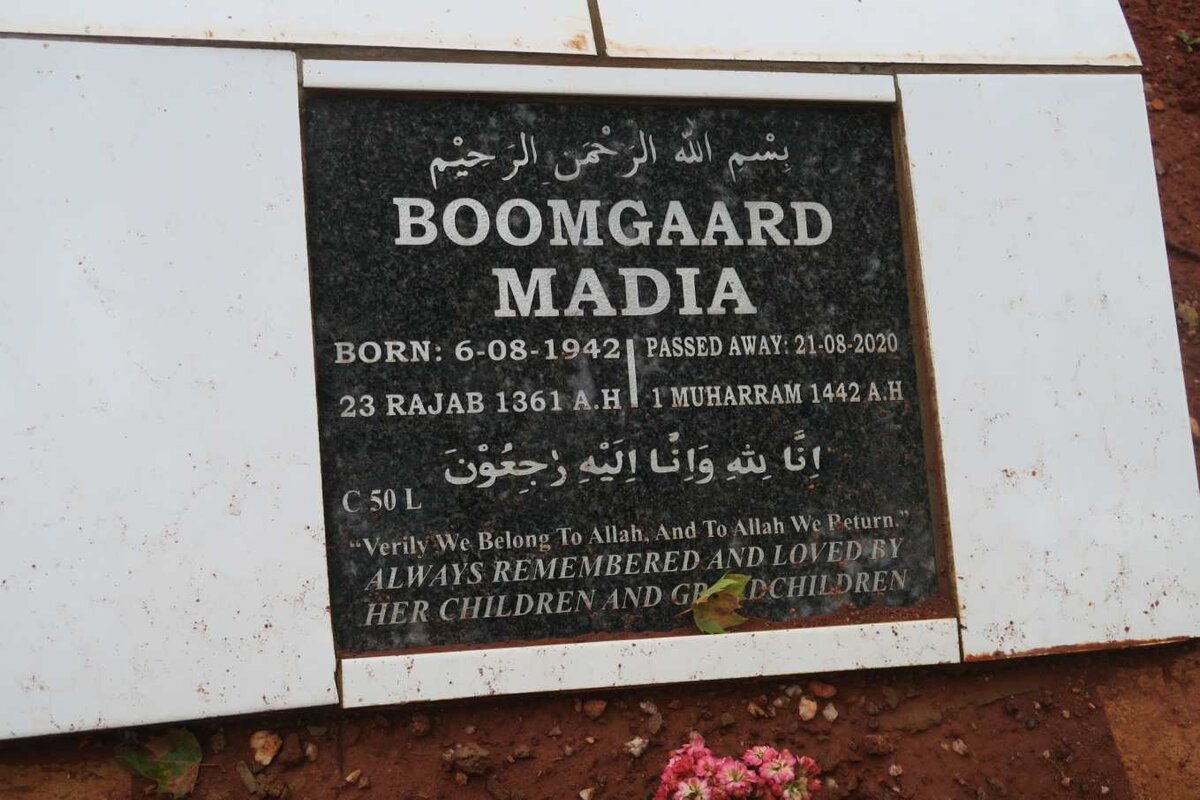 BOOMGAARD Madia 1942-2020