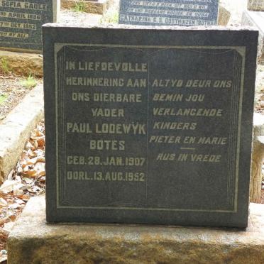 BOTES Paul Lodewyk 1907-1952