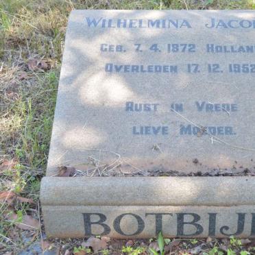 BOTBIJL Wilhelmina Jacoba 1872-1952