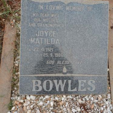BOWLES Joyce Matilda 1921-1986
