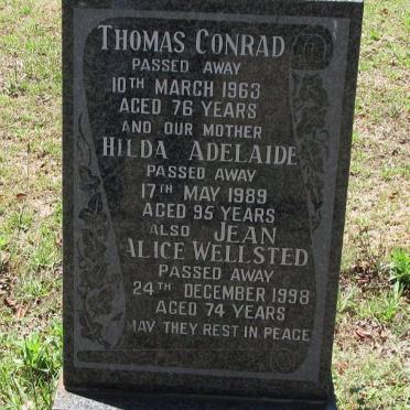 BOSSENGER Thomas Conrad -1963 &amp; Hilda Adelaide -1989 :: BOSSENGER Jean Alice Wellsted -1998