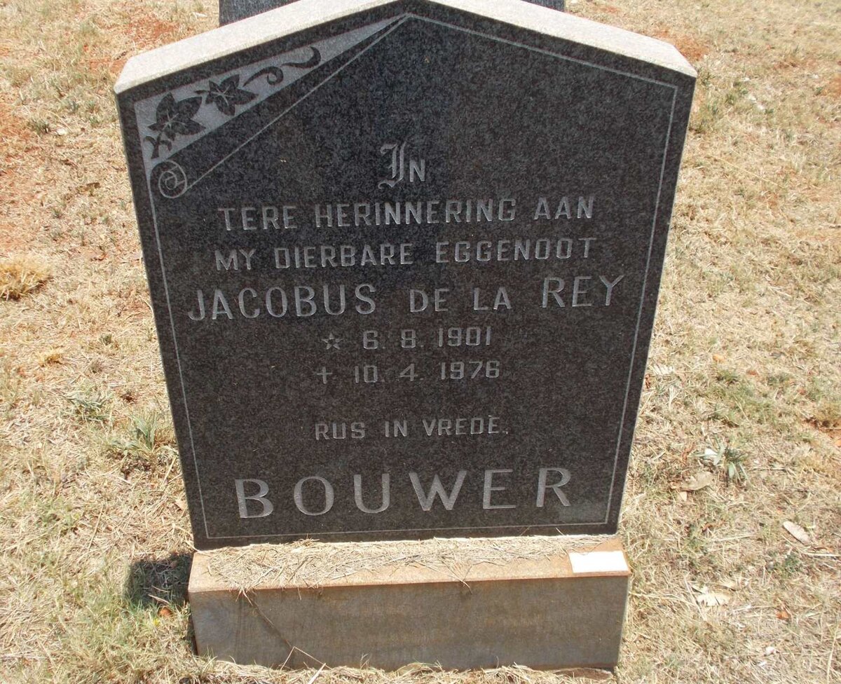 BOUWER Jacobus de la Rey 1901-1976
