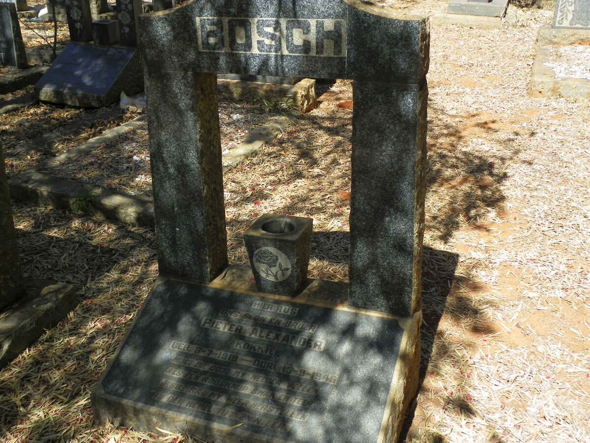 BOSCH Pieter Alexander 1919-1945