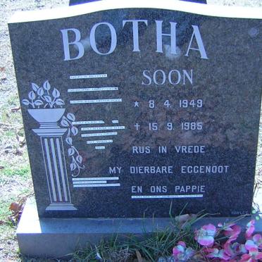 BOTHA Soon 1949-1985 :: BOTHA Neels 1976-2000