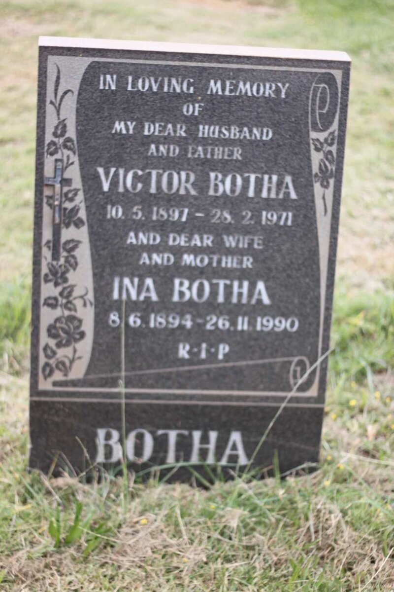 BOTHA Victor 1897-1971 &amp; Ina 1894-1990