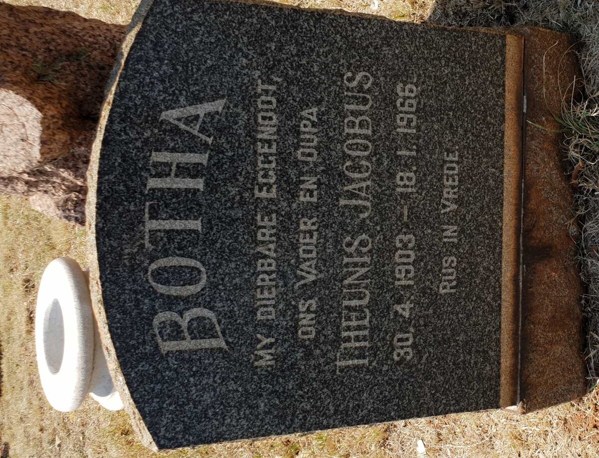 BOTHA Theunis Jacobus 1903-1966