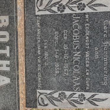 BOTHA Jacobus Nicolaas 1867-1956