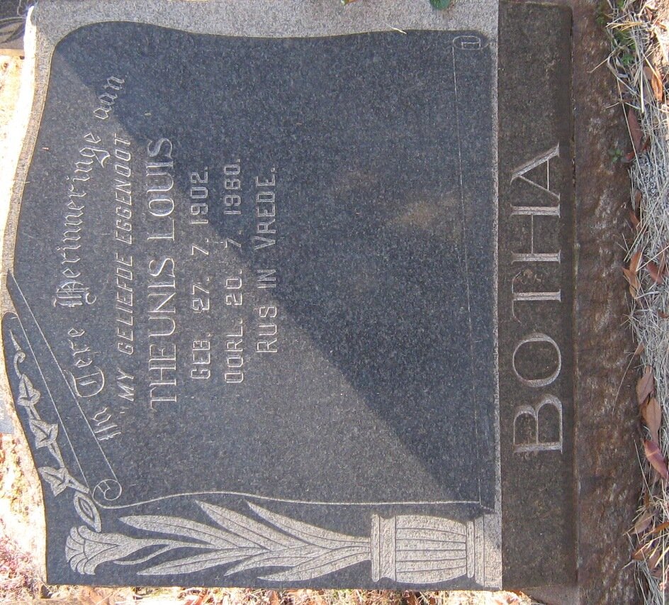 BOTHA Theunis Louis 1902-1960