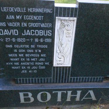 BOTHA David Jacobus 1920-1981