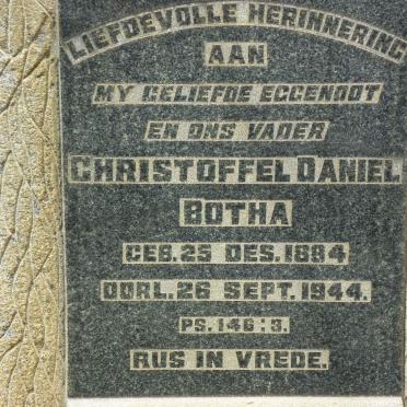 BOTHA Christoffel Daniel 1884-1944