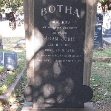 BOTHA Adam Jurie 1910-1968