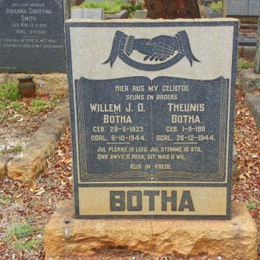 BOTHA Theunis 1911-1944 :: BOTHA Willem J.D. 1923-1944