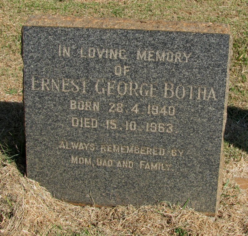 BOTHA Ernest George 1940-1963