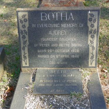 BOTHA Hettie 1897-1967 :: BOTHA Audrey 1929-1946
