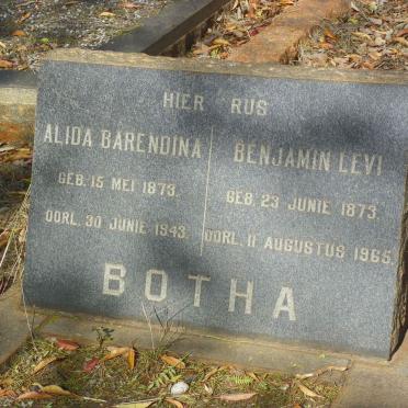 BOTHA Benjamin Levi 1873-1965 &amp; Alida Barendina 1873-1943