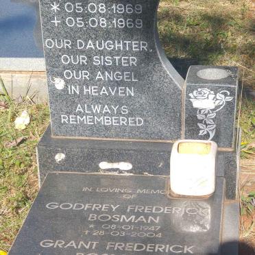 BOSMAN Godfrey Frederick 1947-2004 :: SMITHERS Gavin Hampden 1958-2004 :: BOSMAN Megan 1969-1969